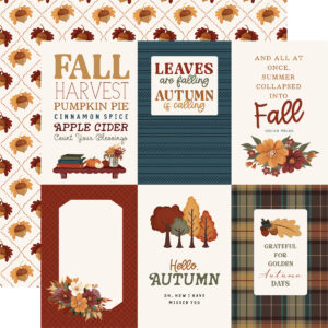 Carta Bella Here Comes Autumn 12X12 4X6 Journaling Cards