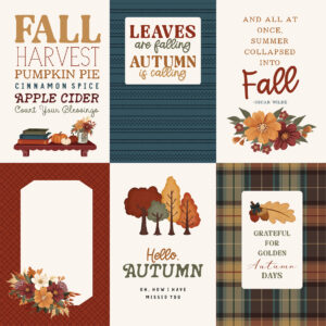 Carta Bella Here Comes Autumn 12X12 4X6 Journaling Cards