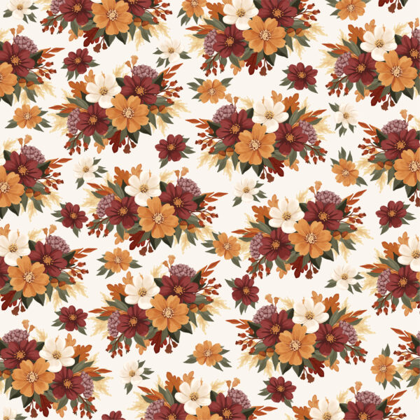 Carta Bella Here Comes Autumn 12X12 Fall Floral Bunches