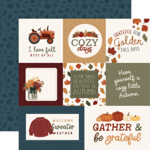 Carta Bella Here Comes Autumn 12X12 Multi Journaling Cards