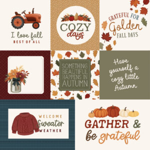 Carta Bella Here Comes Autumn 12X12 Multi Journaling Cards