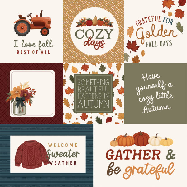 Carta Bella Here Comes Autumn 12X12 Multi Journaling Cards