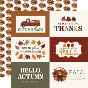 Carta Bella Here Comes Autumn 12X12 6X4 Journaling Cards