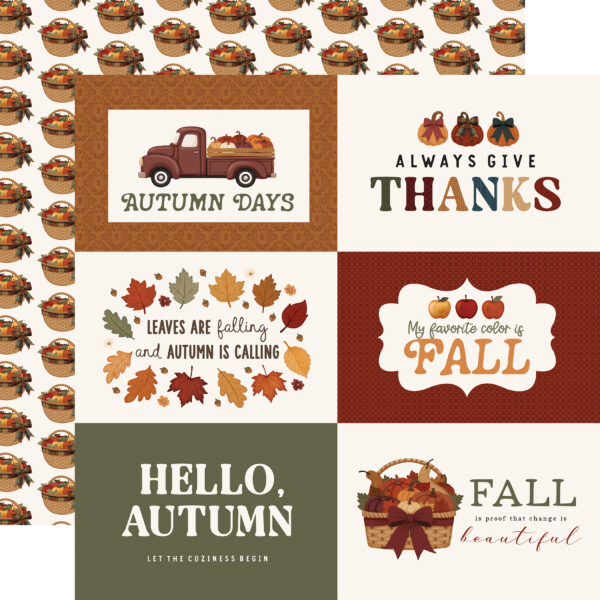 Carta Bella Here Comes Autumn 12X12 6X4 Journaling Cards