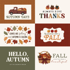Carta Bella Here Comes Autumn 12X12 6X4 Journaling Cards