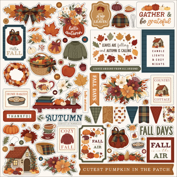 Carta Bella Here Comes Autumn Element Sticker Carta Bella Here Comes Autumn Element Sticker