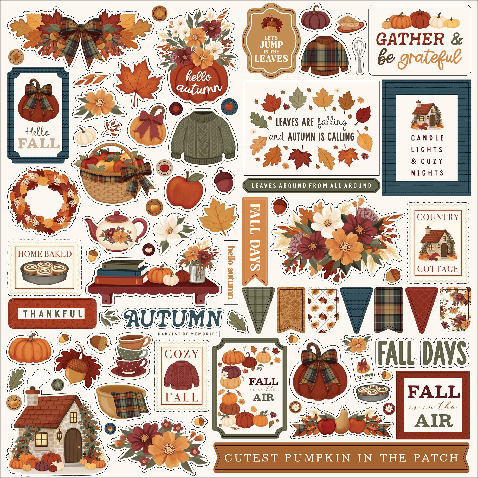 Carta Bella Here Comes Autumn Element Sticker