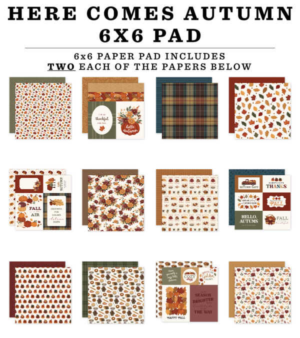 Carta Bella Here Comes Autumn 6X6 Paper Pad