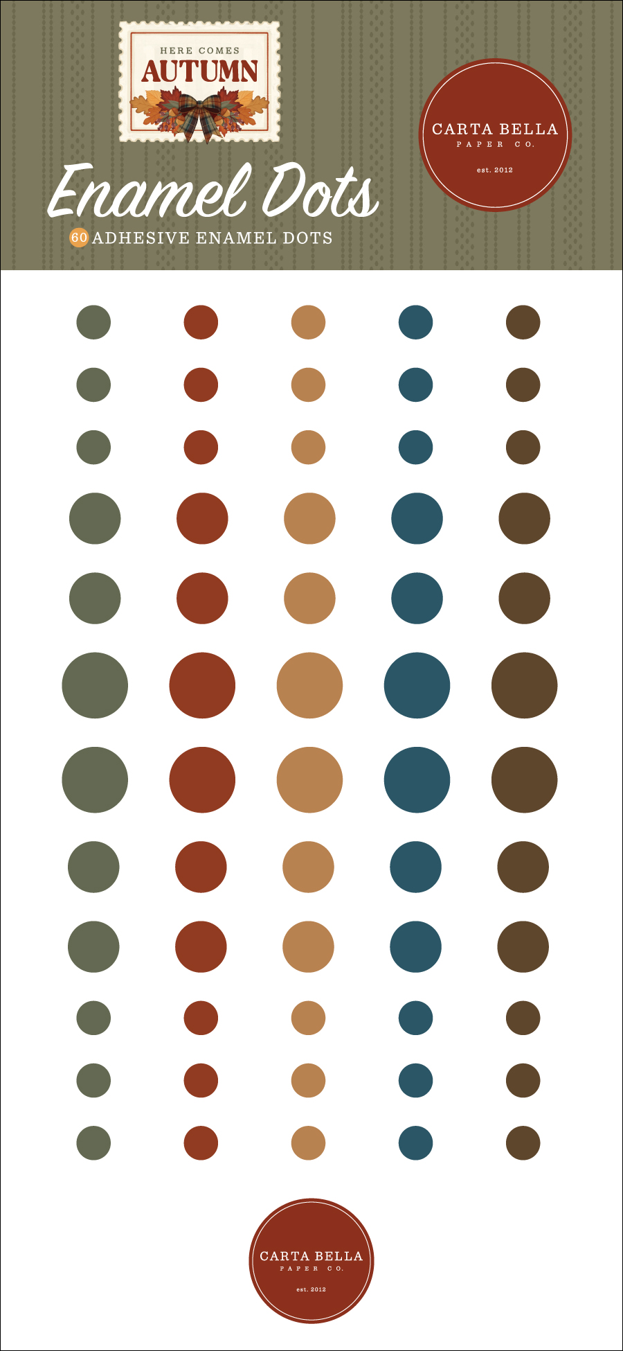 Carta Bella Here Comes Autumn Enamel Dots