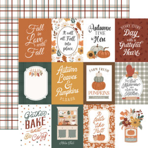 Echo Park Feels Like Fall 12X12 3X4 Journaling Cards