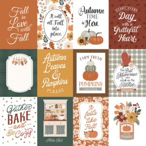 Echo Park Feels Like Fall 12X12 3X4 Journaling Cards