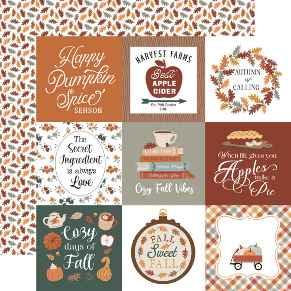 Echo Park Feels Like Fall 12X12 4X4 Journaling Cards Echo Park Feels Like Fall 12X12 4X4 Journaling Cards