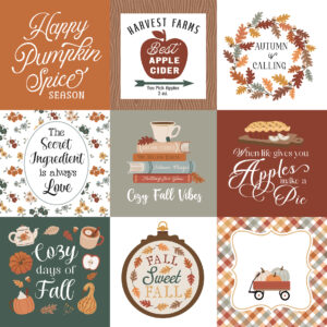 Echo Park Feels Like Fall 12X12 4X4 Journaling Cards