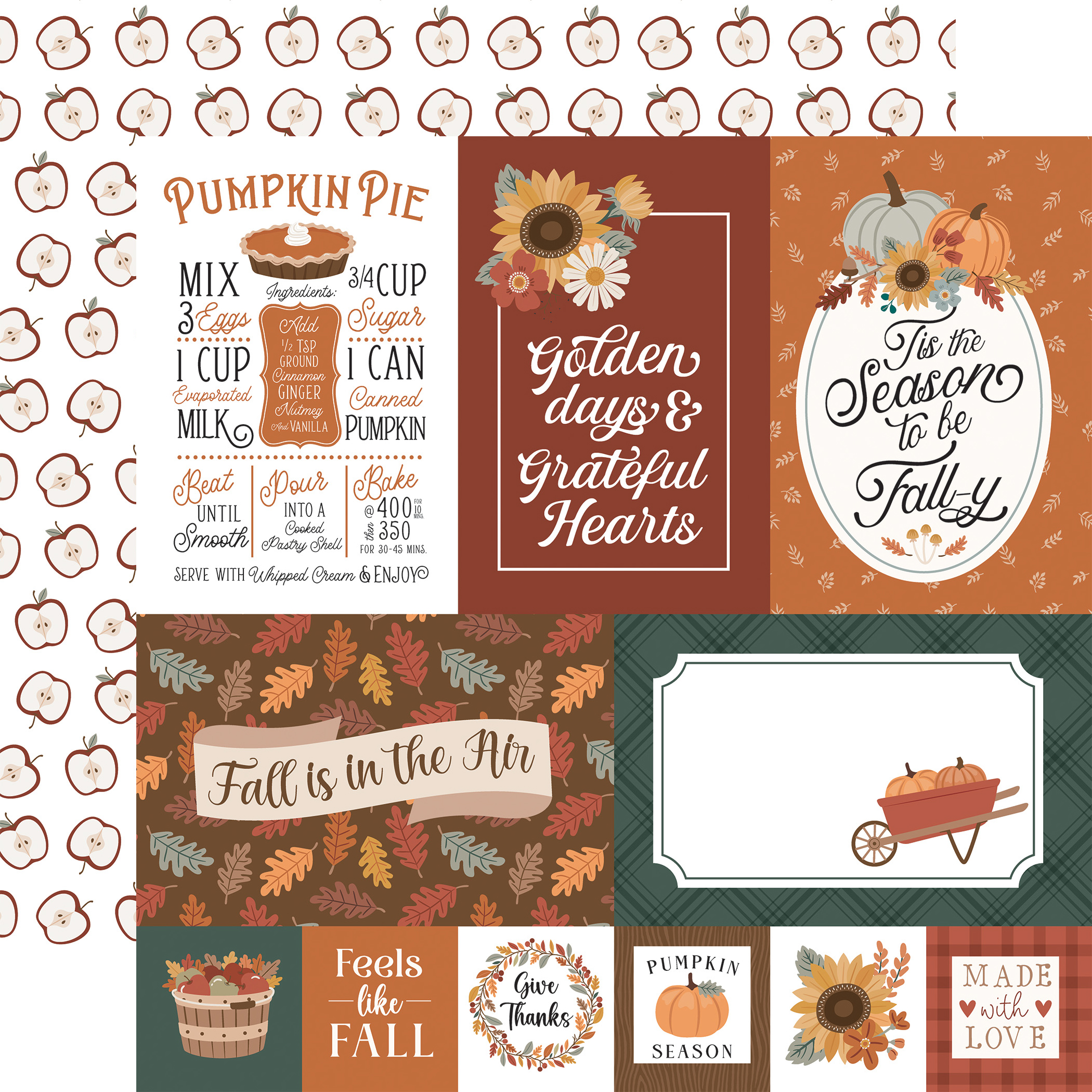 Echo Park Feels Like Fall 12X12 Multi Journaling Cards