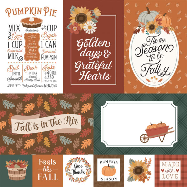 Echo Park Feels Like Fall 12X12 Multi Journaling Cards