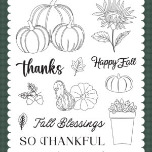 Echo Park Feels Like Fall Squash and Pumpkins Stamp Set
