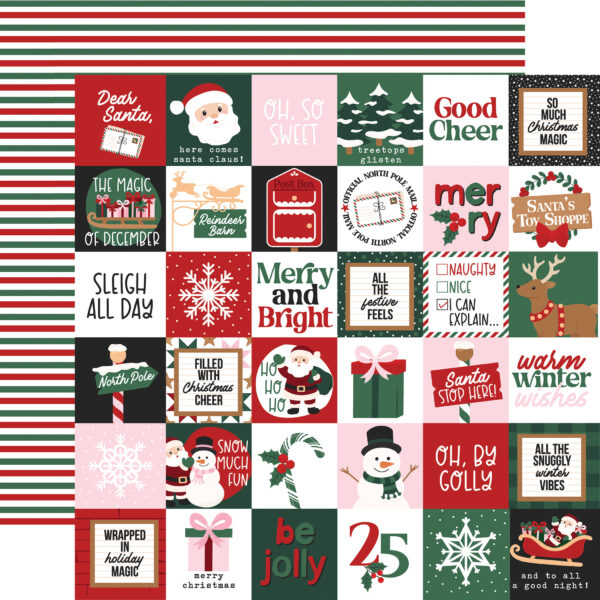 Echo Park North Pole Christmas 12X12 2X2 Journaling Cards Echo Park North Pole Christmas 12X12 2X2 Journaling Cards
