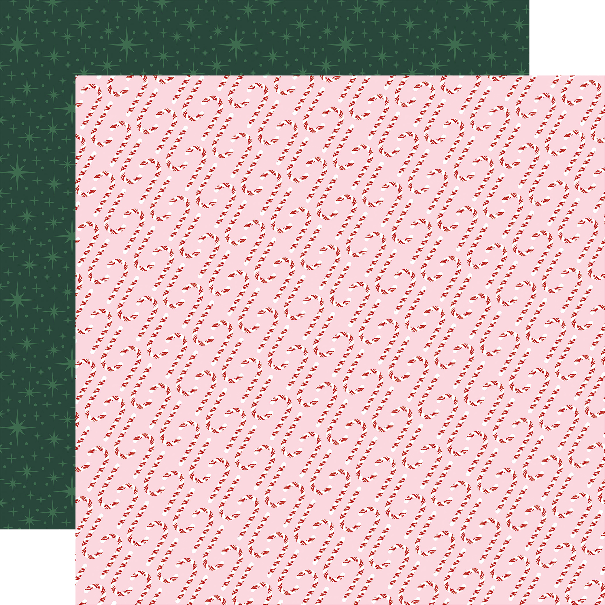 Echo Park North Pole Christmas 12X12 Sweet Candy Canes