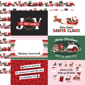 Echo Park North Pole Christmas 12X12 6X4 Journaling Cards