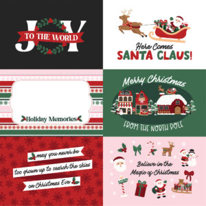Echo Park North Pole Christmas 12X12 6X4 Journaling Cards