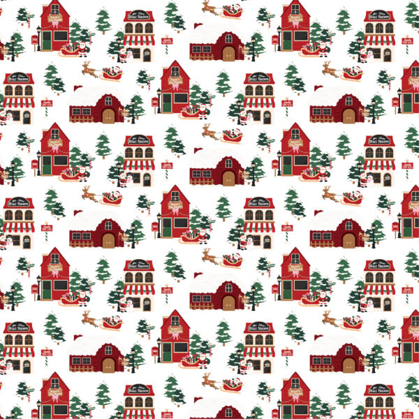 Echo Park North Pole Christmas 12X12 Santa's Shoppes
