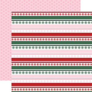 Echo Park North Pole Christmas 12X12 Snowflake Stripes