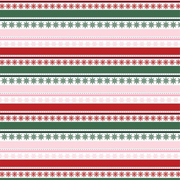 Echo Park North Pole Christmas 12X12 Snowflake Stripes