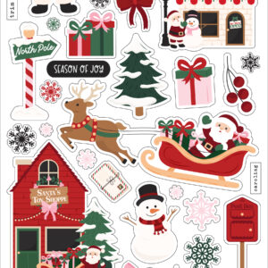 Echo Park North Pole Christmas 6X13 Chipboard Accents