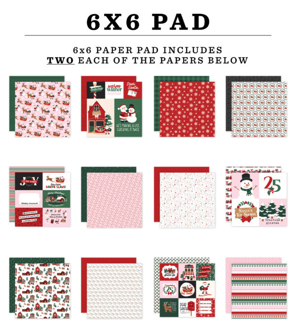 Echo Park North Pole Christmas 6X6 Paper Pad