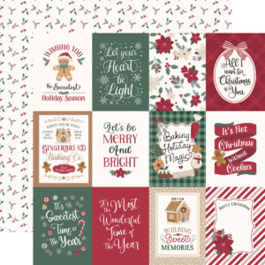 Echo Park Baking Christmas Cheer 12X12 3X4 Journaling Cards