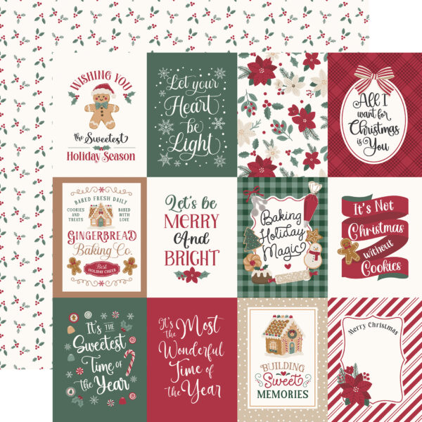 Echo Park Baking Christmas Cheer 12X12 3X4 Journaling Cards Echo Park Baking Christmas Cheer 12X12 3X4 Journaling Cards