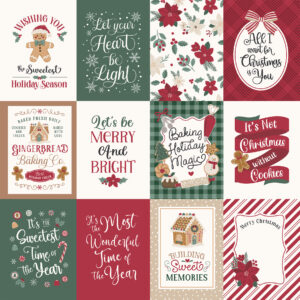 Echo Park Baking Christmas Cheer 12X12 3X4 Journaling Cards
