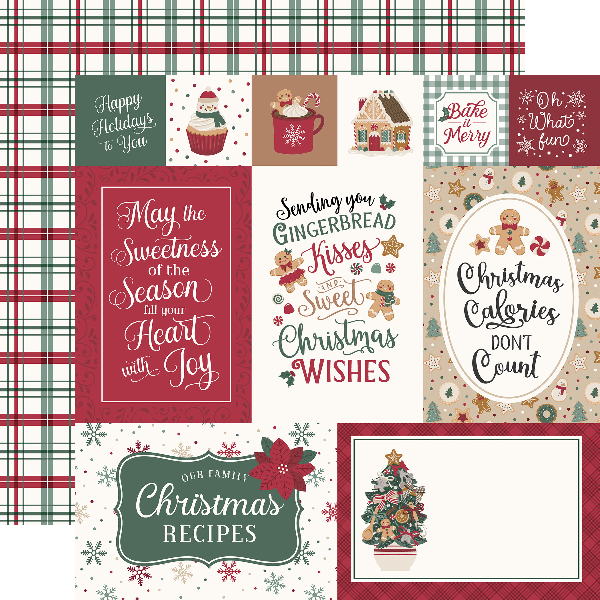 Echo Park Baking Christmas Cheer 12X12 Baking Journaling Cards