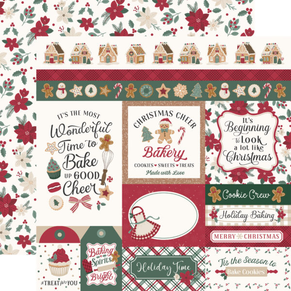 Echo Park Baking Christmas Cheer 12X12 Multi Journaling Cards Echo Park Baking Christmas Cheer 12X12 Multi Journaling Cards