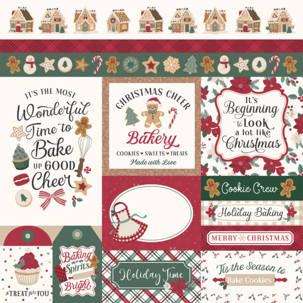 Echo Park Baking Christmas Cheer 12X12 Multi Journaling Cards