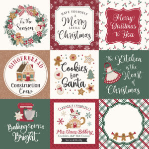 Echo Park Baking Christmas Cheer 12X12 4X4 Journaling Cards
