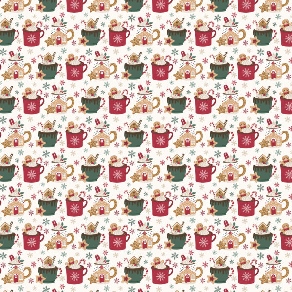 Echo Park Baking Christmas Cheer 12X12 Hot Chocolate Mugs