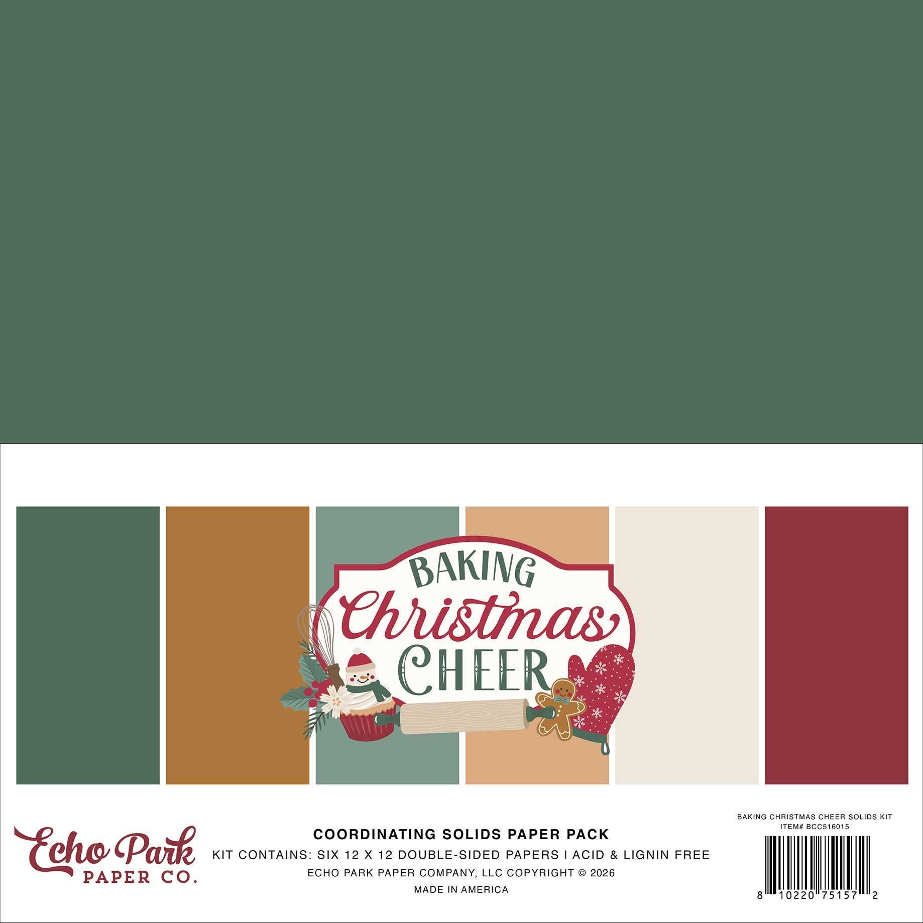 Echo Park Baking Christmas Cheer Solids Kit