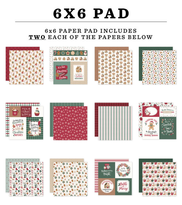 Echo Park Baking Christmas Cheer 6X6 Paper Pad