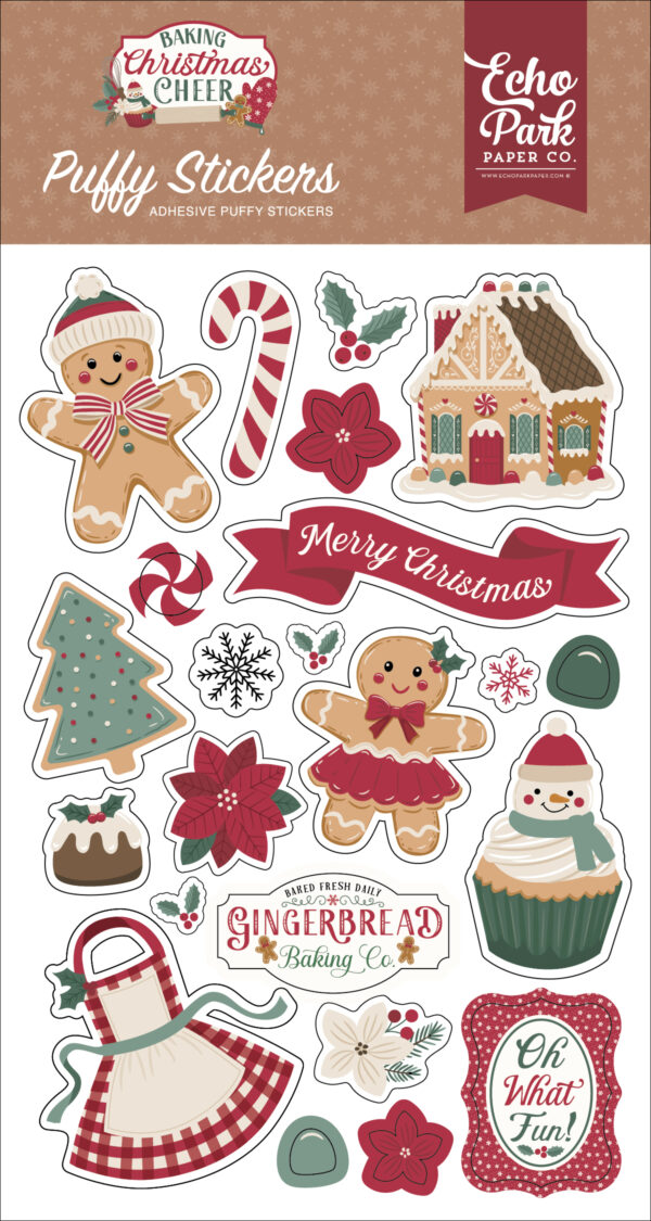 Echo Park Baking Christmas Cheer Puffy Stickers Echo Park Baking Christmas Cheer Puffy Stickers
