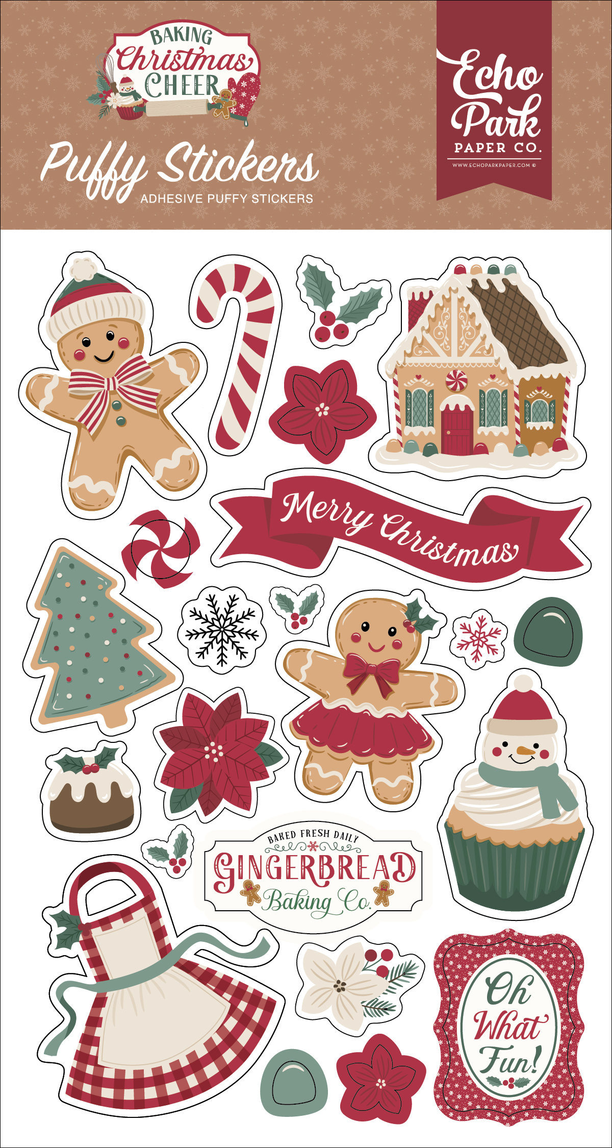 Echo Park Baking Christmas Cheer Puffy Stickers