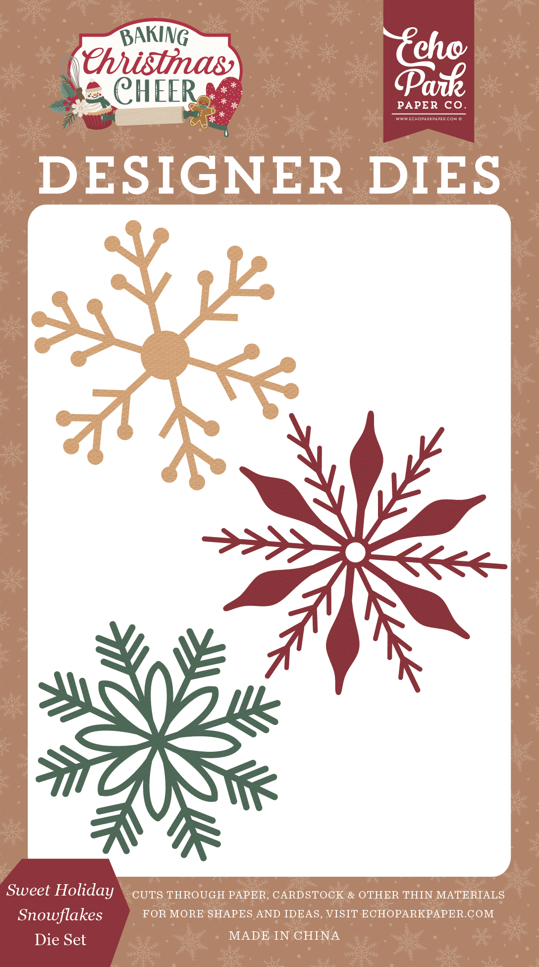 Echo Park Baking Christmas Cheer Sweet Holiday Snowflakes Die Set