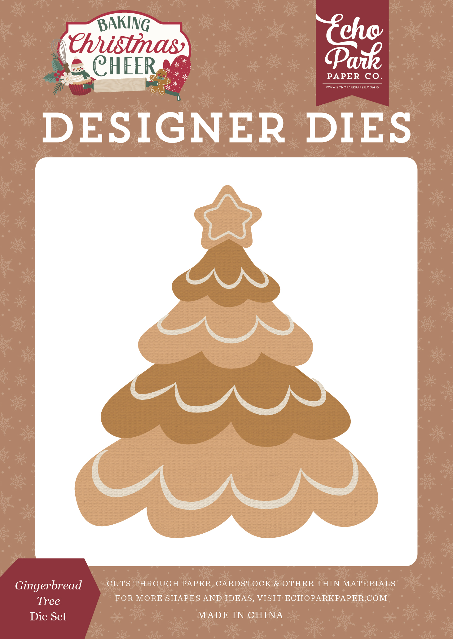 Echo Park Baking Christmas Cheer Gingerbread Tree Die Set