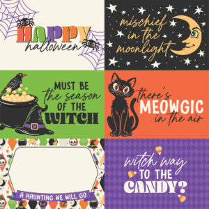 Echo Park Halloween Parade 12X12 6X4 Journaling Cards