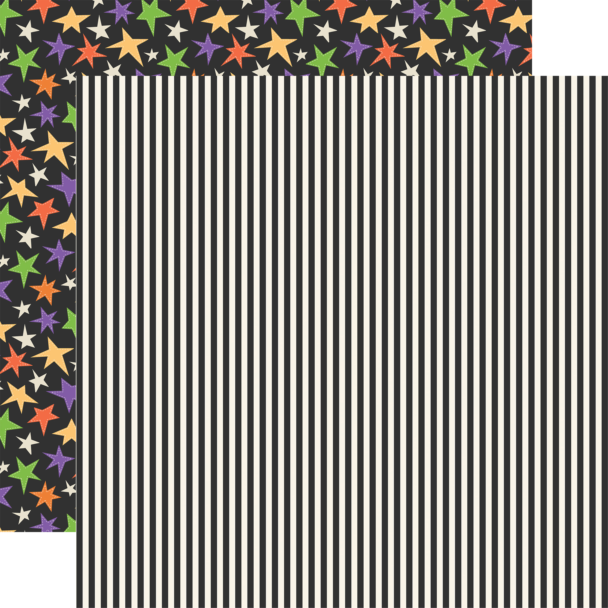 Echo Park Halloween Parade 12X12 Spooky Stripes