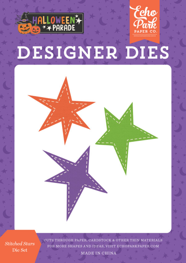 Echo Park Halloween Parade Stitched Stars Die Set Echo Park Halloween Parade Stitched Stars Die Set
