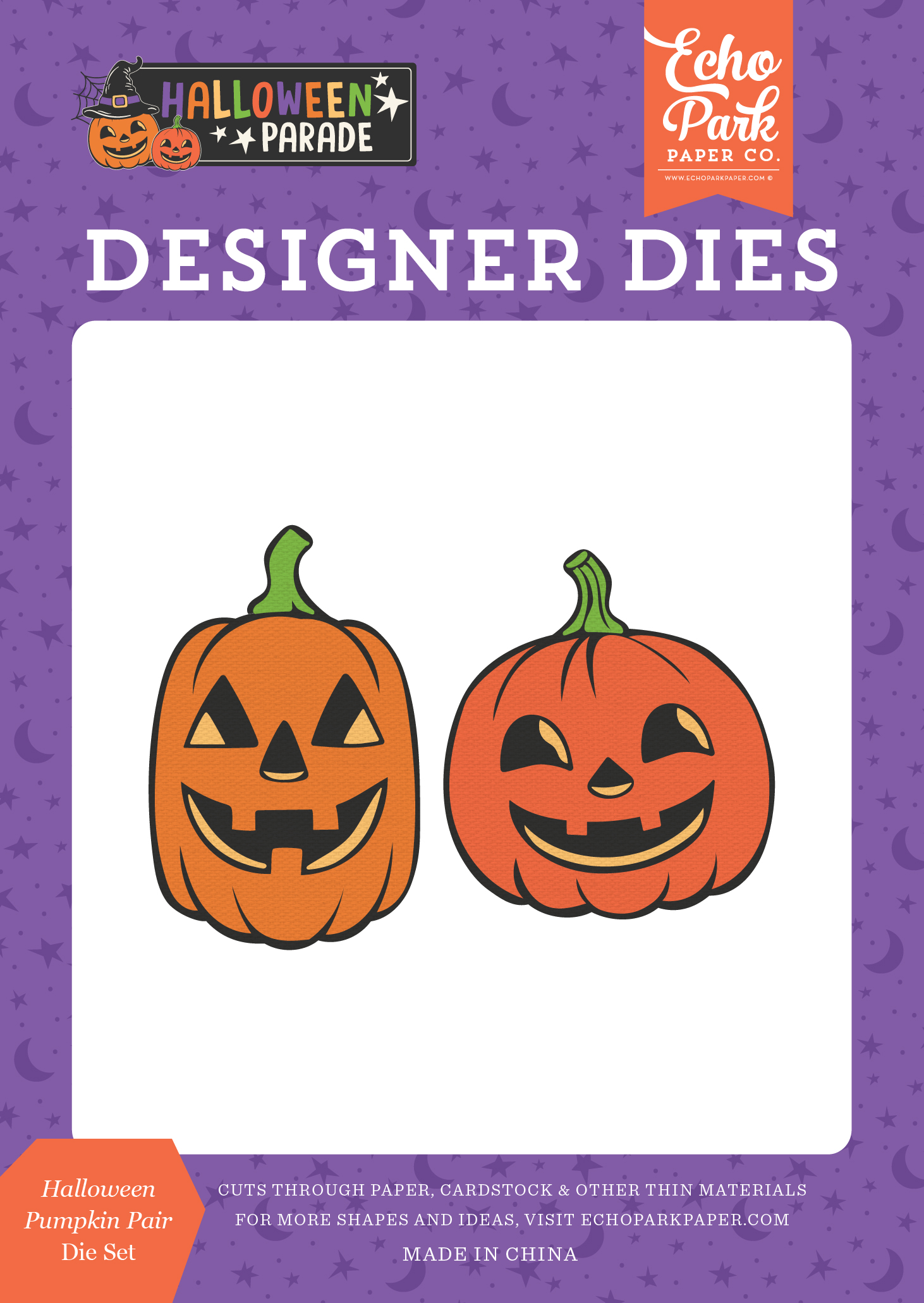 Echo Park Halloween Parade Halloween Pumpkin Pair Die Set